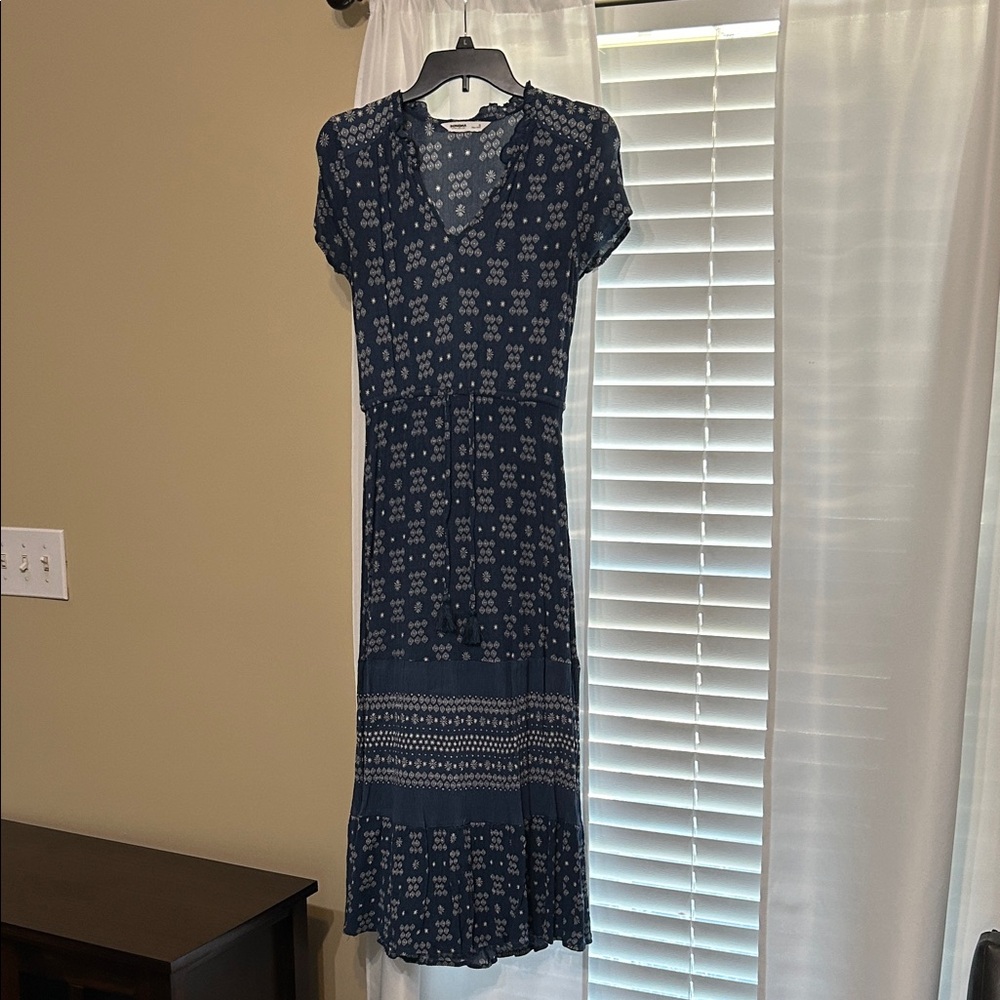 Sonoma Navy Floral Midi Dress